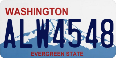 WA license plate ALW4548