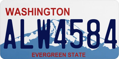 WA license plate ALW4584