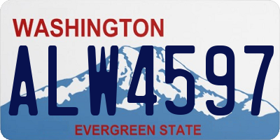WA license plate ALW4597