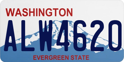 WA license plate ALW4620