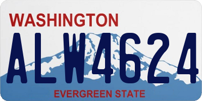WA license plate ALW4624