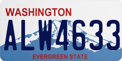 WA license plate ALW4633