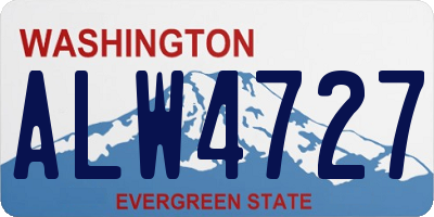 WA license plate ALW4727