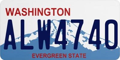 WA license plate ALW4740