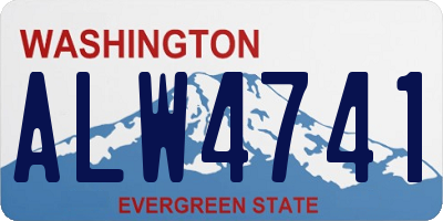 WA license plate ALW4741