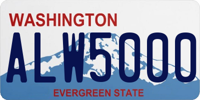 WA license plate ALW5000