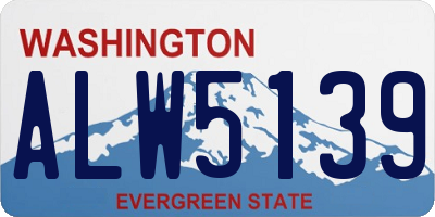 WA license plate ALW5139