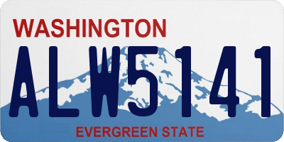 WA license plate ALW5141