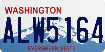 WA license plate ALW5164