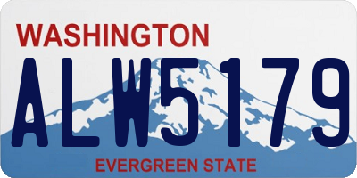 WA license plate ALW5179