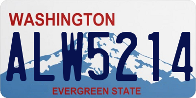 WA license plate ALW5214