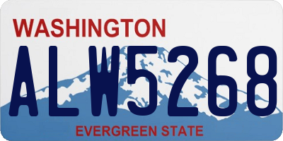 WA license plate ALW5268