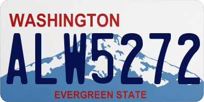 WA license plate ALW5272