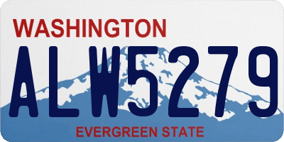 WA license plate ALW5279