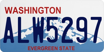 WA license plate ALW5297