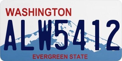 WA license plate ALW5412