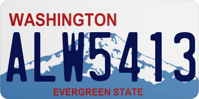 WA license plate ALW5413