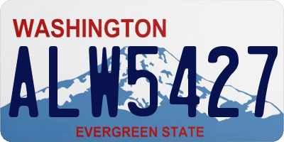 WA license plate ALW5427