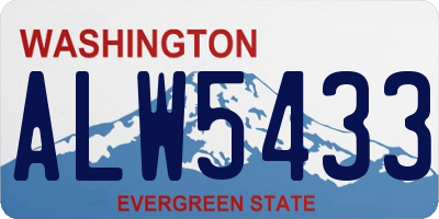 WA license plate ALW5433