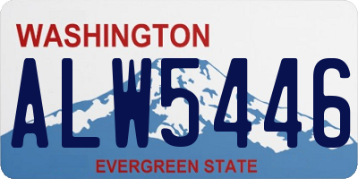 WA license plate ALW5446