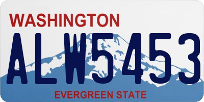 WA license plate ALW5453