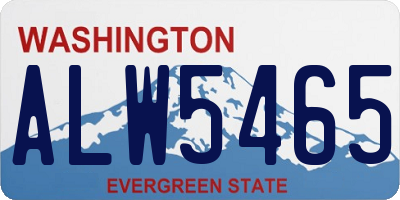 WA license plate ALW5465