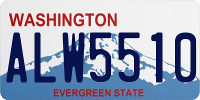 WA license plate ALW5510