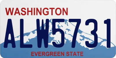 WA license plate ALW5731