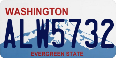 WA license plate ALW5732
