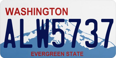 WA license plate ALW5737