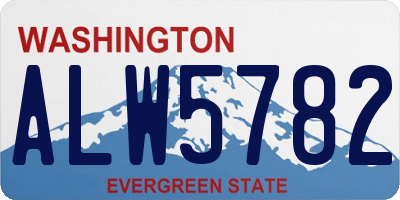 WA license plate ALW5782