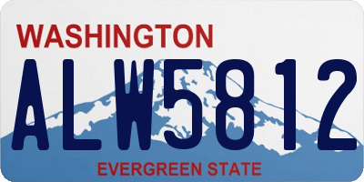 WA license plate ALW5812