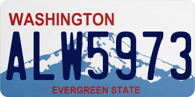 WA license plate ALW5973