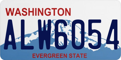WA license plate ALW6054