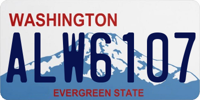 WA license plate ALW6107