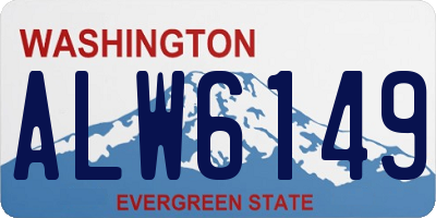 WA license plate ALW6149