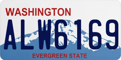 WA license plate ALW6169