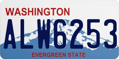 WA license plate ALW6253