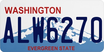 WA license plate ALW6270