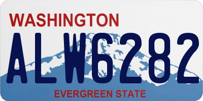 WA license plate ALW6282