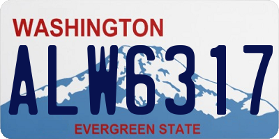 WA license plate ALW6317