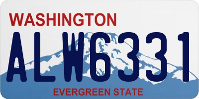 WA license plate ALW6331