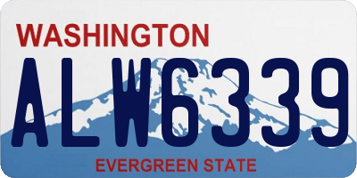 WA license plate ALW6339