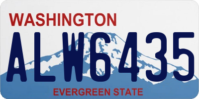 WA license plate ALW6435