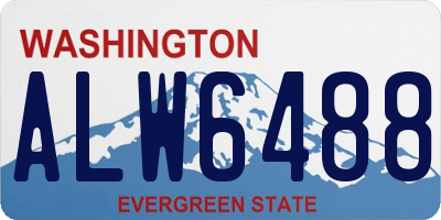 WA license plate ALW6488
