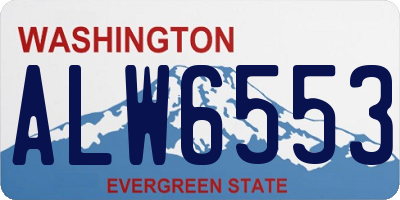 WA license plate ALW6553