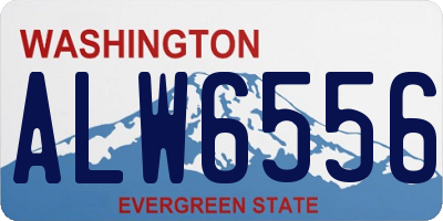 WA license plate ALW6556