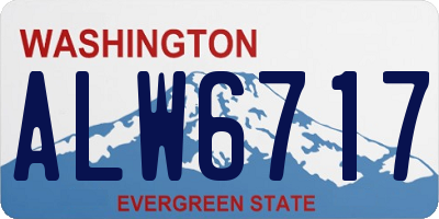 WA license plate ALW6717