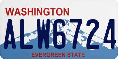 WA license plate ALW6724