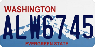 WA license plate ALW6745